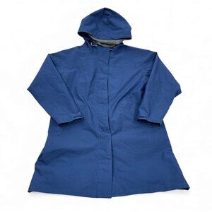 Lands End Gore-Tex Waterproof Hooded Long Light Coat Jacket Women's Medium 10-12